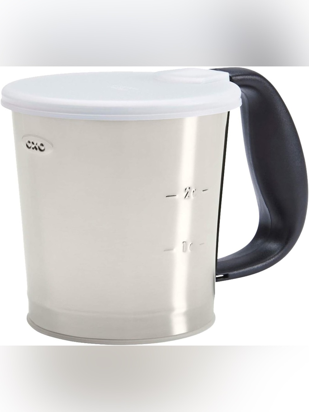 OXO Soft Works Stainless steel Flour Sifter with Lid and Handle